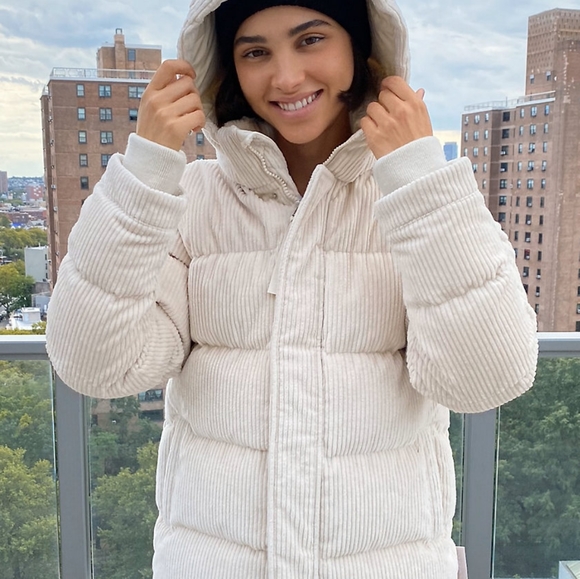 Nwt The Super Puff Corduroy Birch Goose 